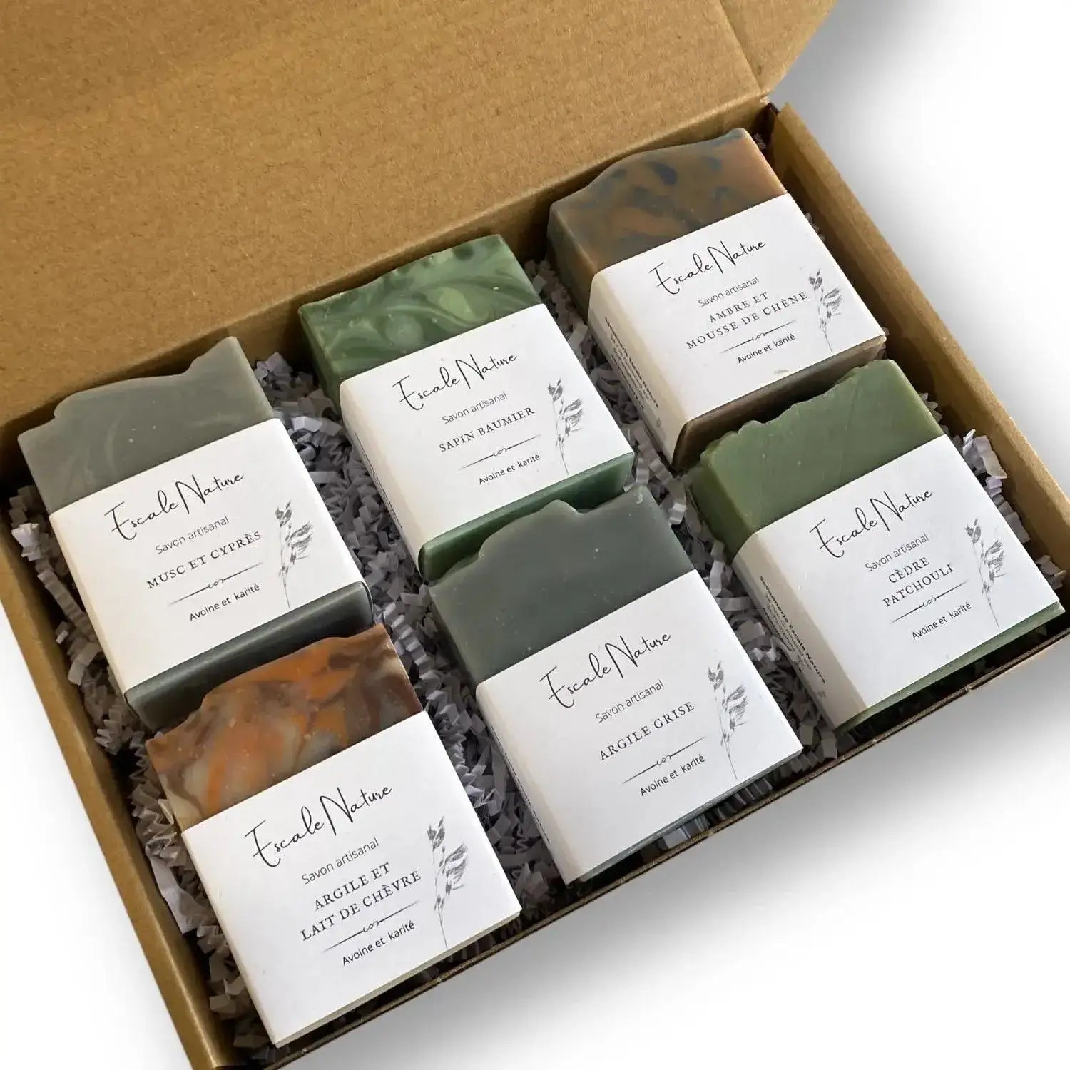 Boite découverte de 6 savons - Savons pour homme - Savonnerie Escale Nature