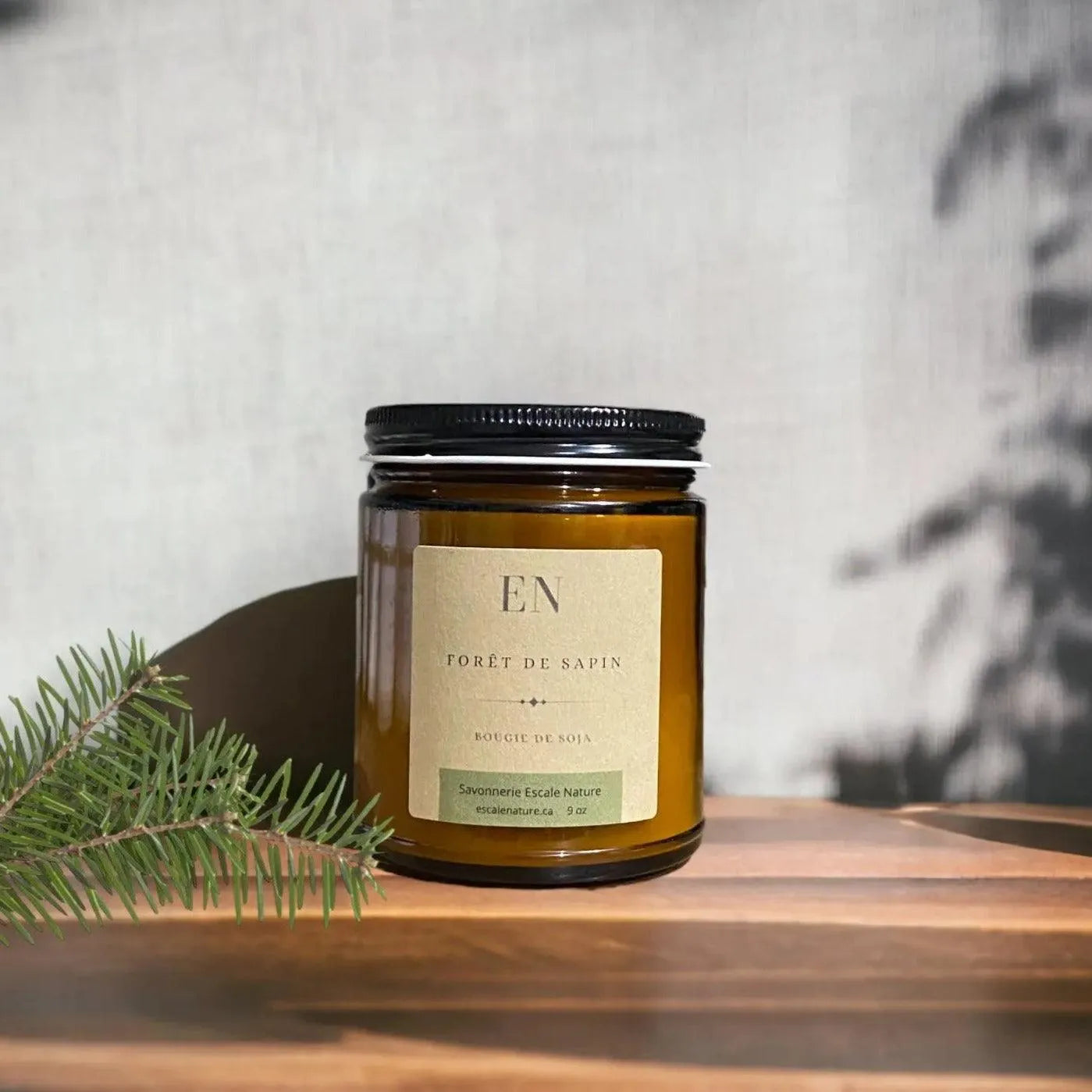 Bougie de soja sapin - Savonnerie Escale Nature