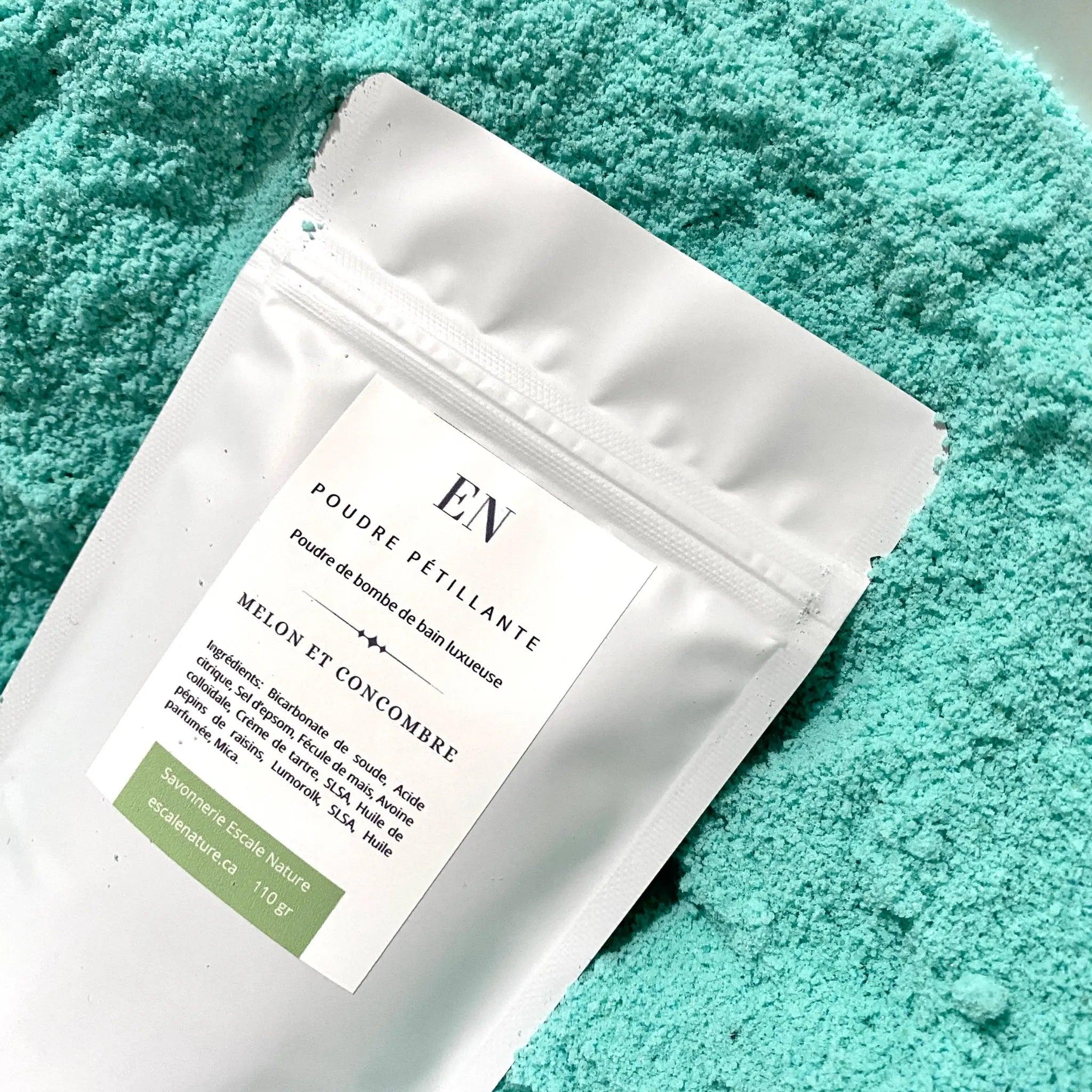 Bain hydratant pétillant naturel avec avoine melon concombre- Savonnerie Escale Nature