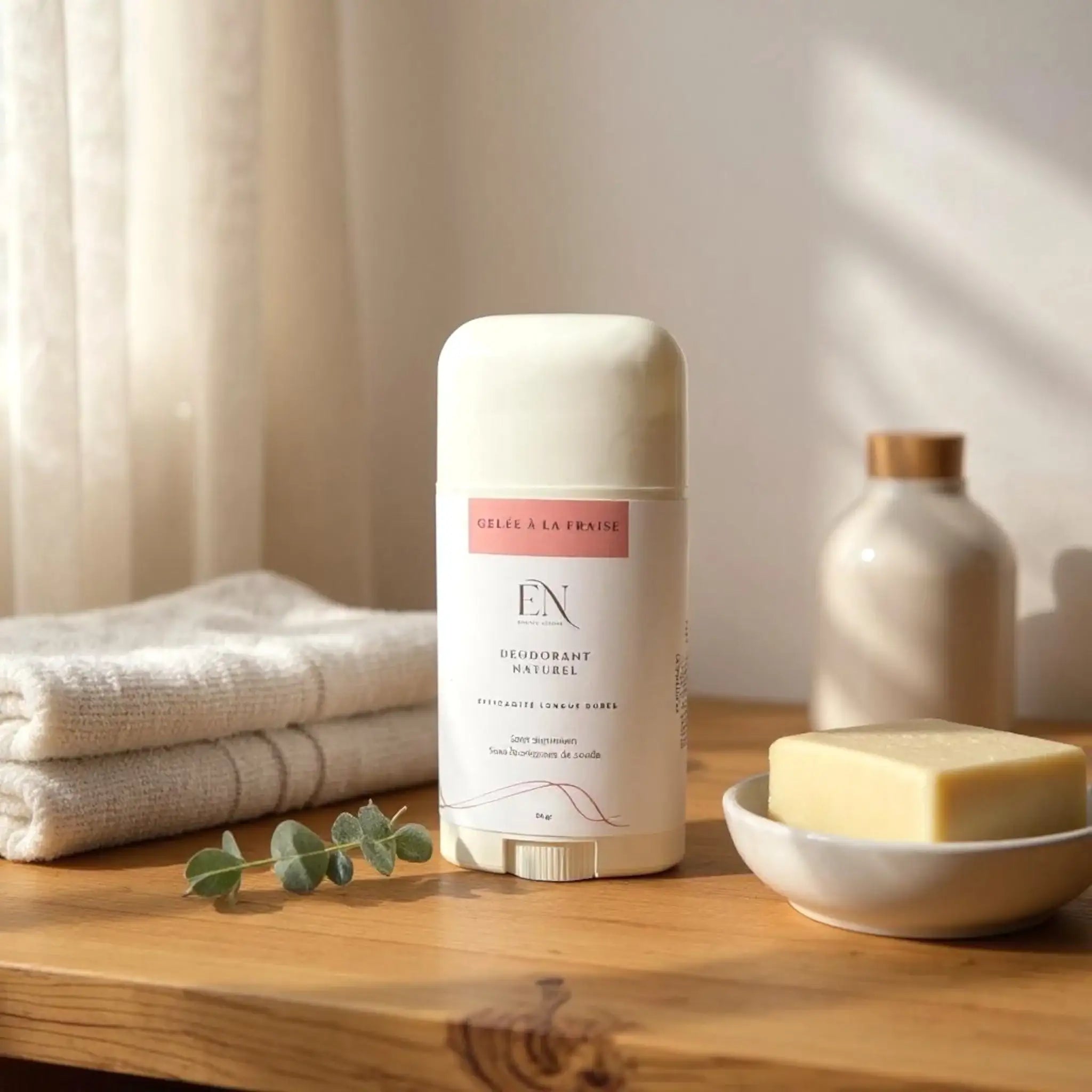 Déodorant Québécois naturel et rechargeable doux et efficace sans aluminium et bicarbonate de soude par Savonnerie Escale Nature.