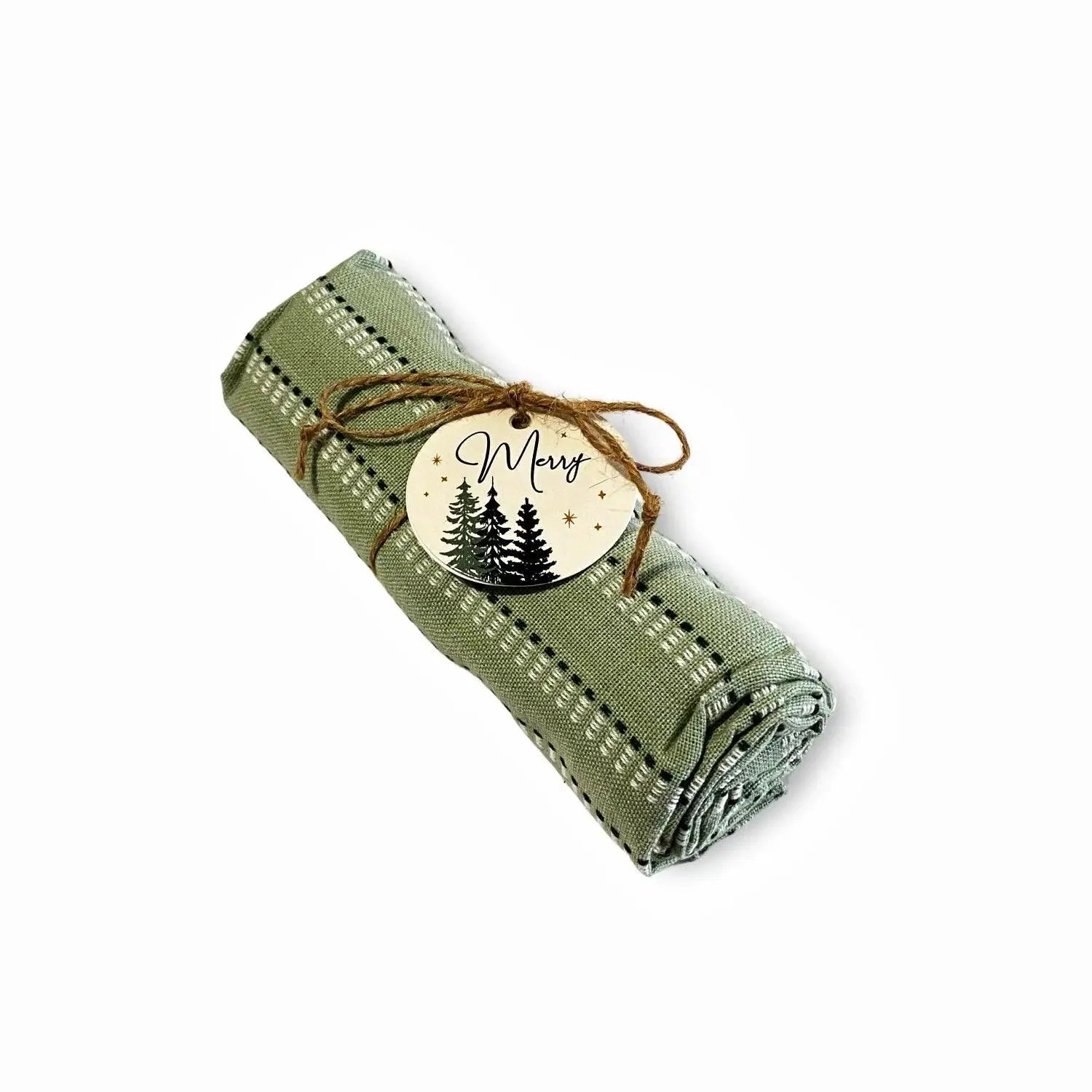 Linge de cuisine - Linge à vaisselle motifs conifères - Savonnerie Escale Nature