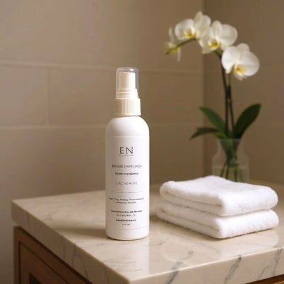 Brume parfumée corps et ambiance naturelle au cachemire fait au Québec par Savonnerie Escale Nature