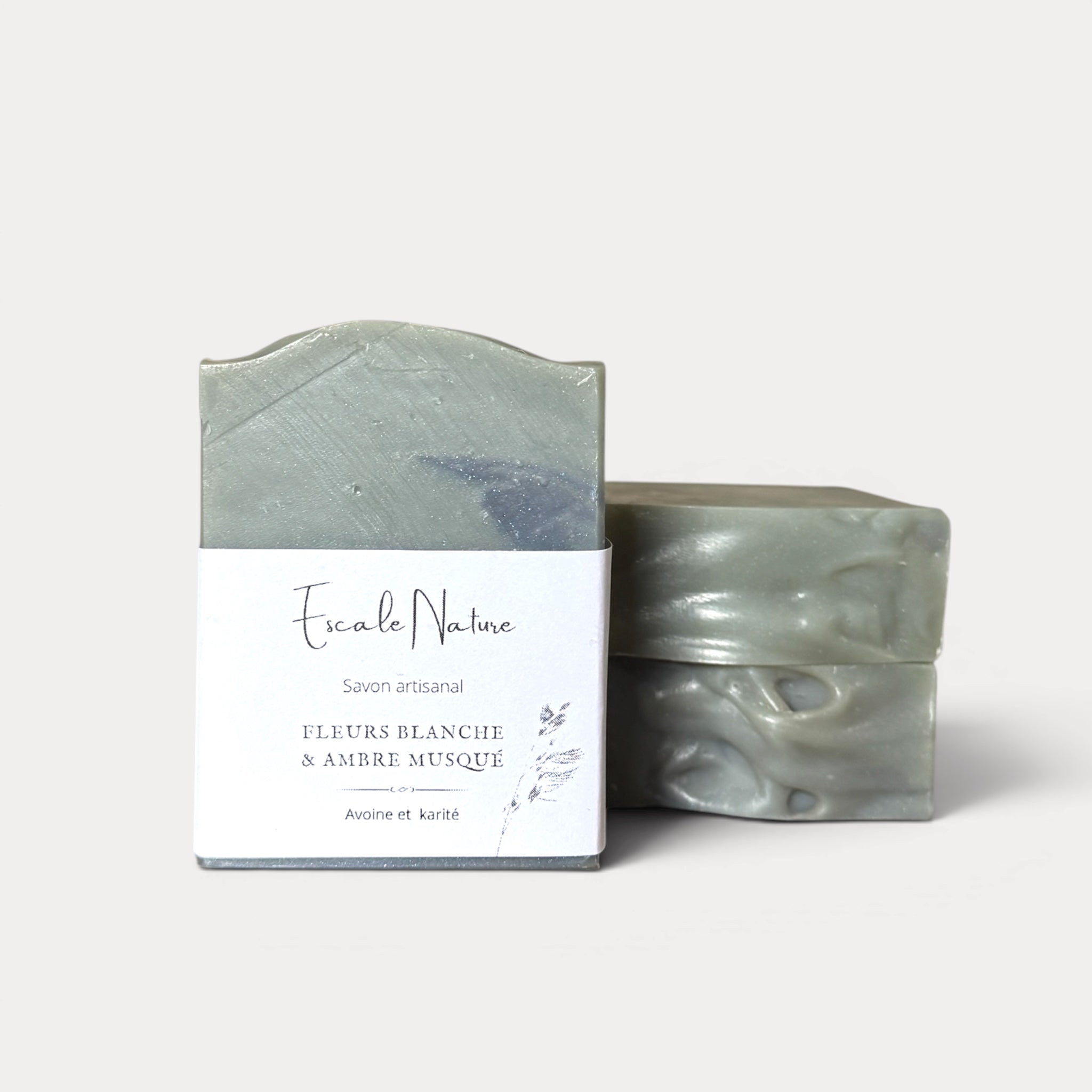 Savon fleurs blanche et ambre musqué