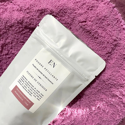 Bain hydratant pétillant naturel avec avoine - fleurs de cerisier - Savonnerie Escale Nature