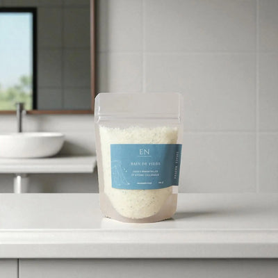 Bain de pieds naturel hydratant pour trempage des pieds secs- Savonnerie Escale Nature au Québec