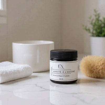 Beurre de karité crémeux enrichi d'avoine pour peau sèche et fragile fait au Québec, Canada par Savonnerie Escale Nature