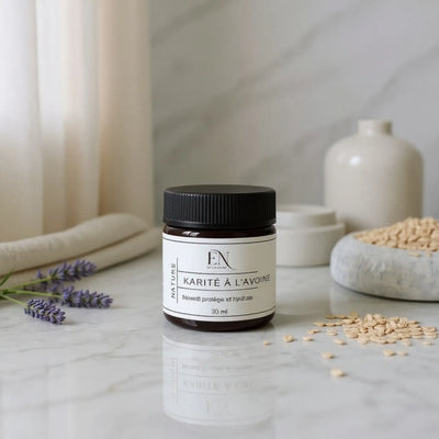 Beurre de karité crémeux enrichi d'avoine pour peau sèche et fragile fait au Québec, Canada par Savonnerie Escale Nature