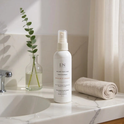 Brume parfumée corps et ambiance -naturelle Mangue et ananas - Savonnerie Escale Nature au Québec