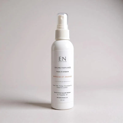 Brume parfumée corps et ambiance -naturelle Mangue et ananas - Savonnerie Escale Nature au Québec