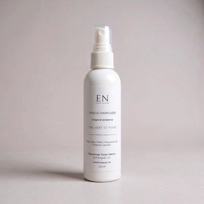 Brume parfumée corps et ambiance naturelle - Thé vert et poire - Savonnerie Escale Nature au Québec