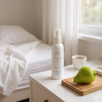 Brume parfumée corps et ambiance naturelle - Thé vert et poire - Savonnerie Escale Nature au Québec