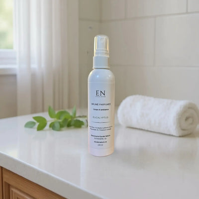 Brume parfumée naturelle corps et ambiance - Eucalyptus - Savonnerie Escale Nature au Québec