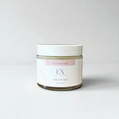 Déodorant crème naturel et efficace à l'avoine et à l'huile essentielle de rose de mai fait au Québec par Savonnerie Escale Nature