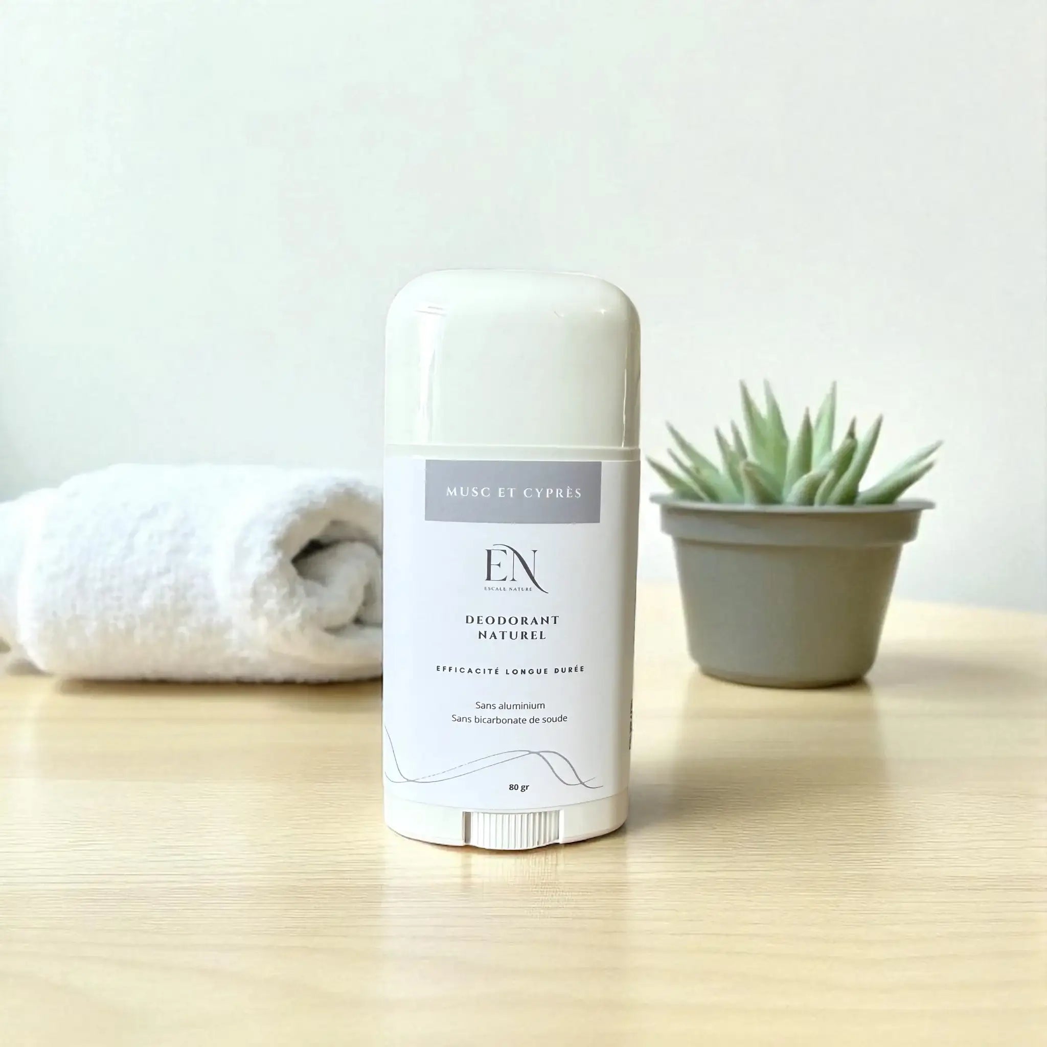 Déodorant rechargeable naturel pour homme musc et cyprès fait au Québec par Savonnerie Escale Nature