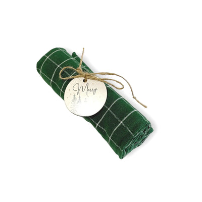 Linge de cuisine - Linge à vaisselle motifs conifères - Savonnerie Escale Nature