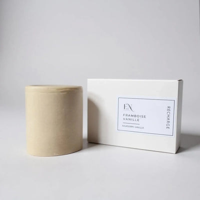 Recharge pour déodorant naturel et efficace framboise vanille fait au Québec par Savonnerie Escale Nature