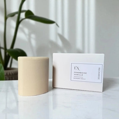 Recharge pour déodorant naturel framboise vanille fait au Québec par Savonnerie Escale Nature