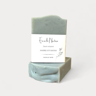 Savon naturel et artisanal ambre et sauge par Savonnerie Escale Nature au Québec