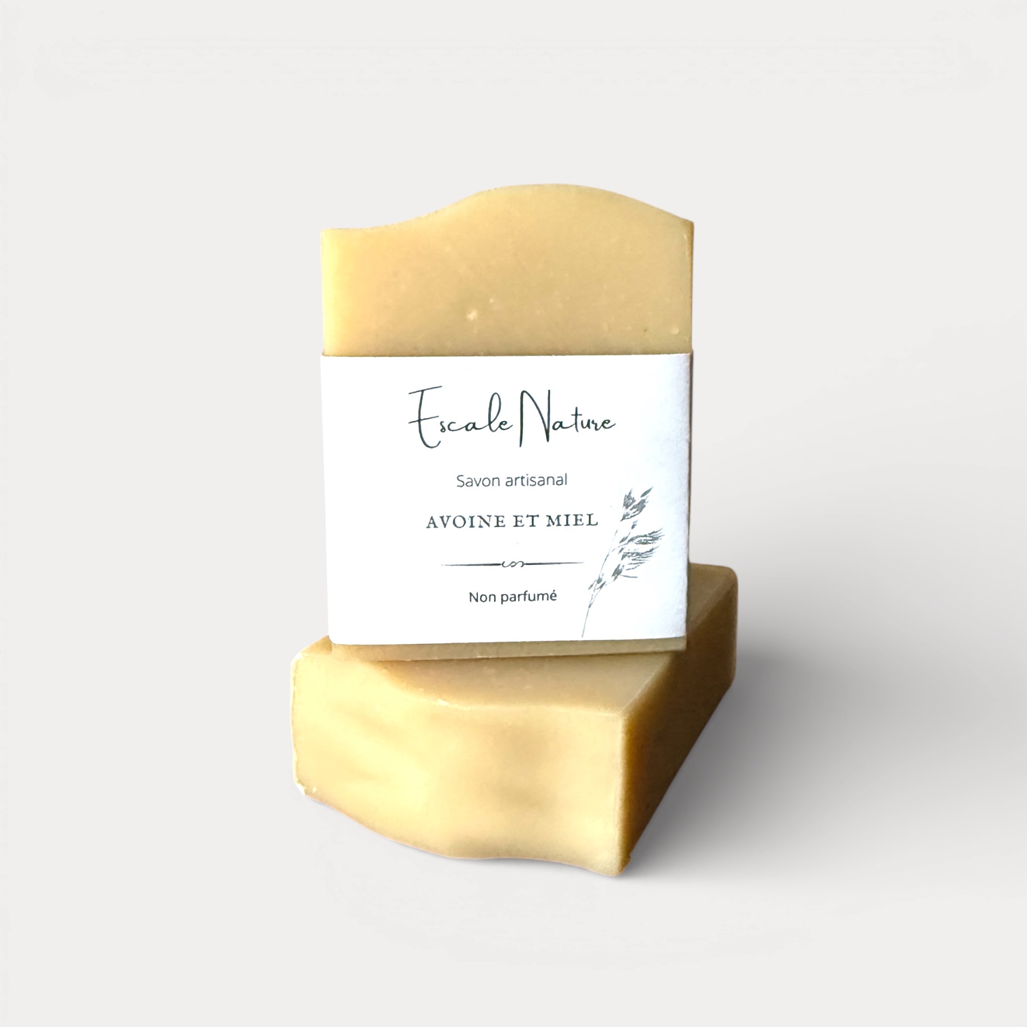 Savon naturel et artisanal avoine et miel non-parfumé par Savonnerie Escale Nature au Québec