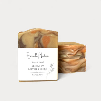 Savon pour homme naturel et artisanal argile et lait de chèvre fait au Québec  par Savonnerie Escale Nature