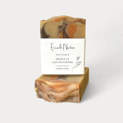 Savon pour homme naturel et artisanal argile et lait de chèvre fait au Québec  par Savonnerie Escale Nature