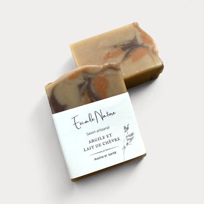Savon pour homme naturel et artisanal argile et lait de chèvre fait au Québec  par Savonnerie Escale Nature