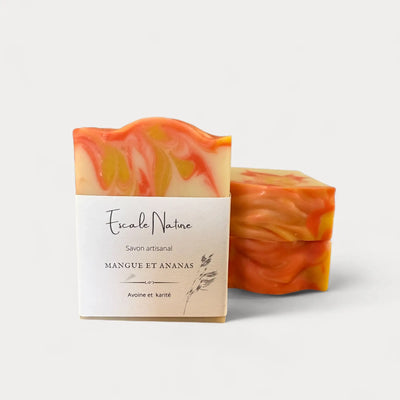 Savon artisanal et naturel mangue et ananas - Savonnerie Escale Nature au Québec