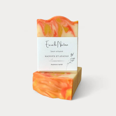 Savon artisanal et naturel mangue et ananas - Savonnerie Escale Nature au Québec