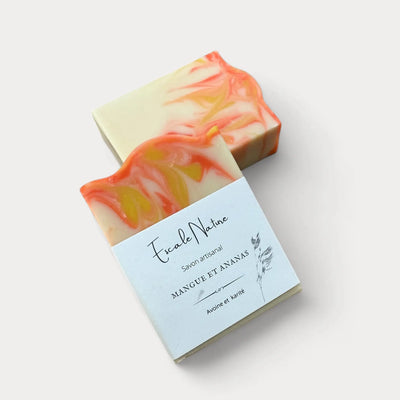 Savon artisanal et naturel mangue et ananas - Savonnerie Escale Nature au Québec