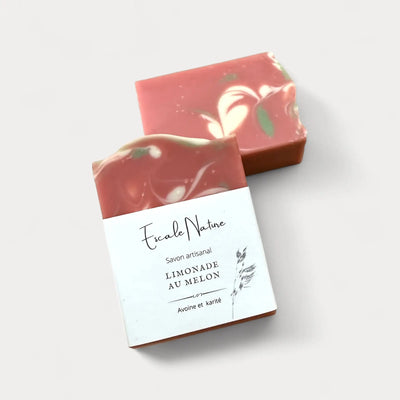 Savon naturel et artisanal limonade au melon par  Savonnerie Escale Nature au Québec.