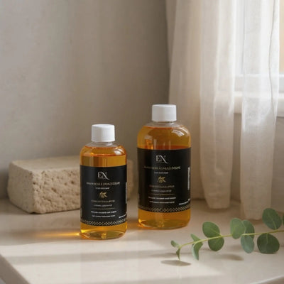 Savon noir liquide à l'huile d'olive conifères eucalyptus fabriqué au Québec par Savonnerie Escale Nature