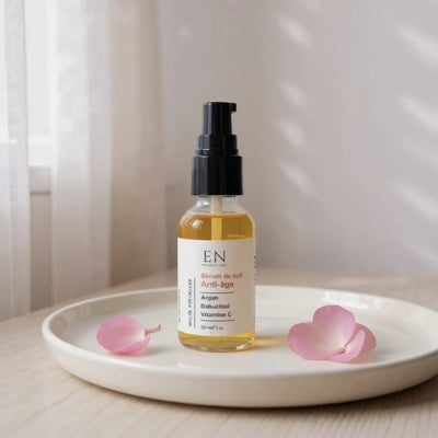 Sérum visage naturel-anti-âge bakuchiol, Vitamine C, argan au Québec par Savonnerie Escale Nature