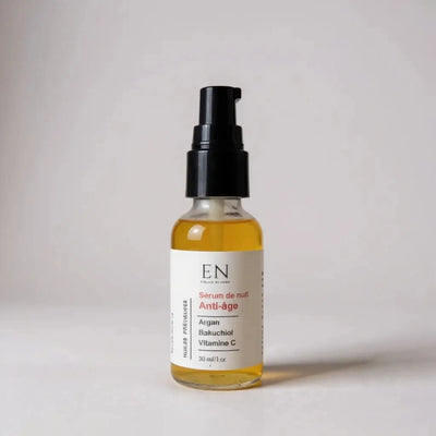 Sérum visage naturel-anti-âge bakuchiol, Vitamine C, argan au Québec par Savonnerie Escale Nature
