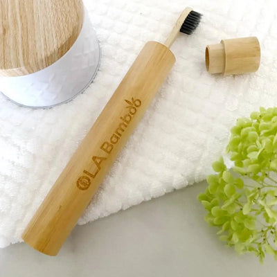 Étui de voyage pour brosse à dents en bambou - Savonnerie Escale Nature
